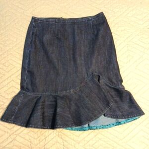 Anthropologie Leifsdottir Denim Skirt Sz 2 NWOT